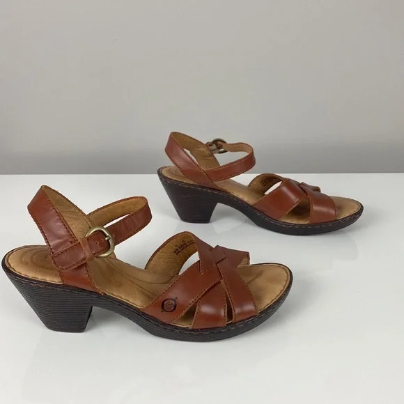Born Belinda Open Toe Heeled Sandal Size 10 - Picture 4 of 16